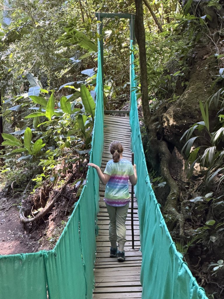 Sophie wasn’t concerned about the wobbly bridge.